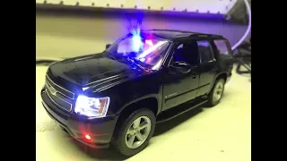 Andrew's custom Chevy Tahoe unmarked police diecast model with working lights