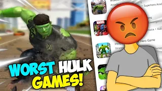 TRYING WORST HULK GAMES😡!