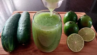 DESCUBRA OS BENEFÍCIOS DO SUCO DETOX DE PEPINO COM LIMÃO | PODEROSO DIURÉTICO NATURAL!