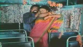 Rowdy Kidnaps Heroine to Celebrate First Night | Anthintha Gandu Nanalla Movie Scene | Ambarish