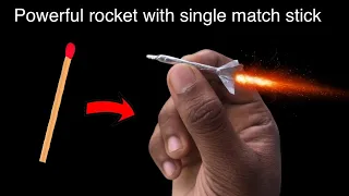 Awesome mini rocket with match stick 😱