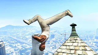 GTA 5 Parkour Fails (Ragdoll physics) ep.2