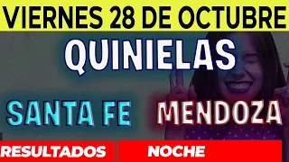 Resultados Quinielas Nocturna de Santa Fe y Mendoza, Viernes 28 de Octubre