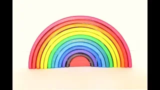 Wooden Rainbow Stacker - Educational toy