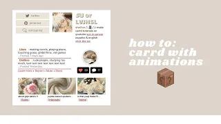 cute interactive; carrd tutorial (free plan)