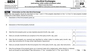 IRS Form 8824 walkthrough (Like-Kind Exchanges)