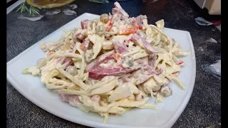 Салат из свежей капусты. Быстро, просто и вкусно!