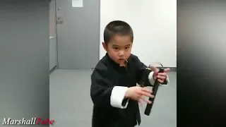 Ryusei imai vs Lin Qiunan   Kung Fu Kid vs Taekwondo Kid   Marshall Tube