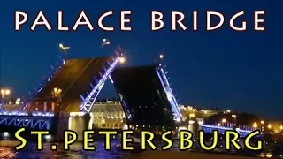 Palace Bridge is Spanning Over the Neva River in Saint Petersburg at White Night |