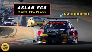 ASLAN EG6 Civic RAW action! FASTEST NA Car at Tsukuba Circuit (Attack 2024)