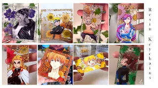 18 Anime Resin keychains | tiktok Compilations Resin Art | Photo in Resin Studio Vlog KastingHub