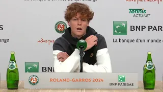 Tennis - Roland-Garros 2024 - Jannik Sinner : "Against Moutet, a French player, it's different... "