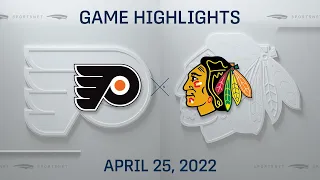 NHL Highlights | Blackhawks vs. Flyers - Apr. 25, 2022