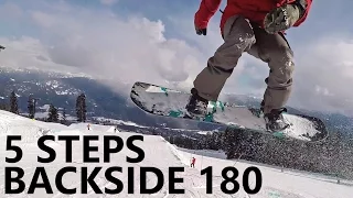 5 Steps to Learning Backside 180's - Snowboard Trick