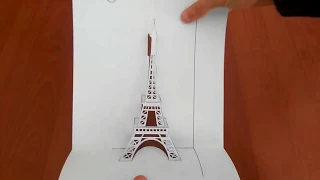 Eiffel Tower, Paris pop up card diy / La Torre Eiffel, la carta pop-up parigina, fanno diy