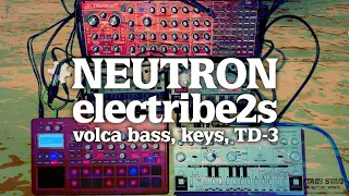 Behringer NEUTRON, TD-3 & electribe 2 sampler with volca bass, keys