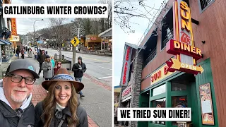 WINTERTIME in GATLINBURG TN | Lunch at SUN DINER!