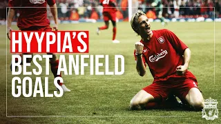 Sami Hyypia's BEST Anfield Goals | Finnish Finishes, Set-pieces, Big European goals