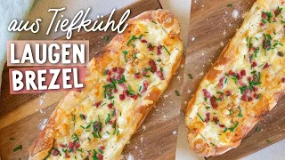 GENIALES Rezept aus Laugengebäck: 4 Zutaten RAHMFLADEN (einfach & schnell)