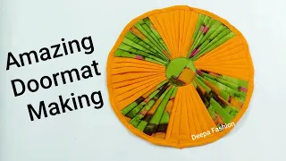 WOW! Amazing Doormat | How to make doormats using waste clothes