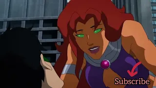 Starfire kisses Robin ♥️