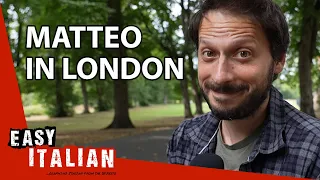 An Italian in London: He Tries Pizza, Coffee and Finds His Old House! | Easy Italian 133