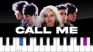 Blondie - Call Me  (piano tutorial)