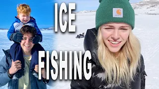 She came Ice Fishing