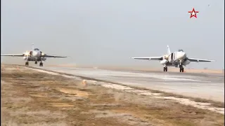 Russian Su-24M bomber training