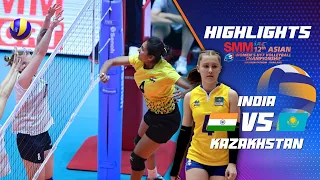 India vs  Kazakhstan  | SMM 12th Asian Est Cola Women's U17 Volleyball Championship [Highlights]