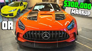 SHOULD YOU BUY A C8 Z06 OR AMG GT BLACK SERIES?! 300,000 MARKUP!