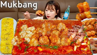 Sub)Real Mukbang- Stir-Fried Tripe, Octopus, Shrimp🔥 (NakGopSae)Spicy Noodles🍜 Fried Rice🍳KOREANFOOD