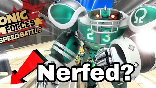 No way Line backer Omega was Nerfed. |- Sonic Forces Speed Battle