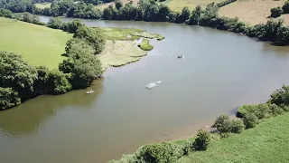 River Dart, Near Totnes, Devon, Drone Footage