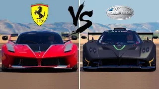 Ferrari FXX K vs Pagani Zonda R | Forza Horizon 3