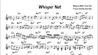 Mulgrew Miller - Whisper Not Transcription