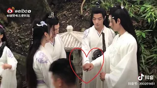"The Untamed" BTS -YiZhan sweet moment:.... BJYXSZD