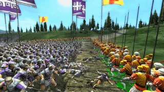 300 PIKEMEN vs 3000 PEASANTS - Medieval 2