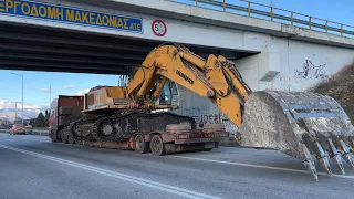 Loading And Transporting The Liebherr 974 Excavator - Sotiriadis/Labrianidis Mining Works