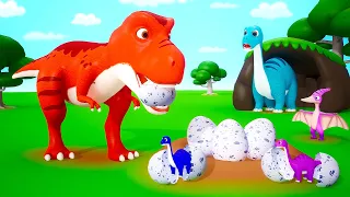 Dinos World - 3 Magical Dinosaur Eggs Hatching | Baby Dinos | Trex, Stegosaurus, Brontosaurus