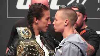 UFC 217: Joanna Jedrzejczyk vs. Rose Namajunas Staredown - MMA Fighting