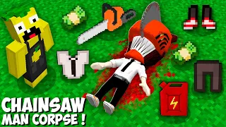 I found THE CORPSE OF A CHAINSAW MAN in Minecraft ! SECRET DEAD CHAINSAW MAN !