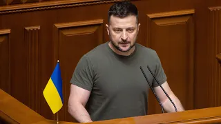 Виступ Володимира Зеленського під час засідання Верховної Ради з нагоди Дня Української Державності