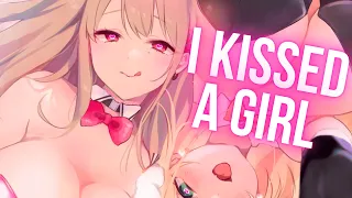 Nightcore - I Kissed A Girl (Lyrics) (Sped up)