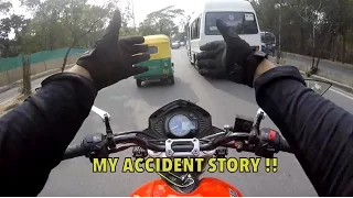 MY FIRST MOTORCYCLE ACCIDENT | TVS APACHE RTR