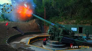 SEE HOW Taiwan Marines Test Fire the M1 "Black Dragon" Howitzer on target near the South China Sea