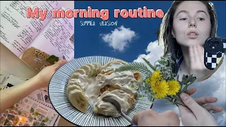 MY MORNING ROUTINE (летняя версия) // пробежка, сырники и заполнение блокнота