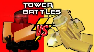 Golden Scout VERSUS Commando! (Roblox Tower Batles!)