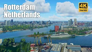 Rotterdam - Netherlands - 4K 60fps | Drone Music Video | Microsoft Flight Simulator