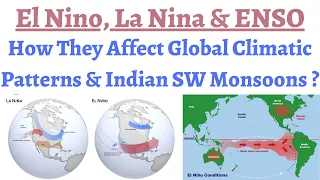 What is El Nino, La Nina & Southern Oscillation ? How they affect Indian Monsoons/Global climate ?